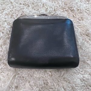 Ralph Lauren black leather mini clutch